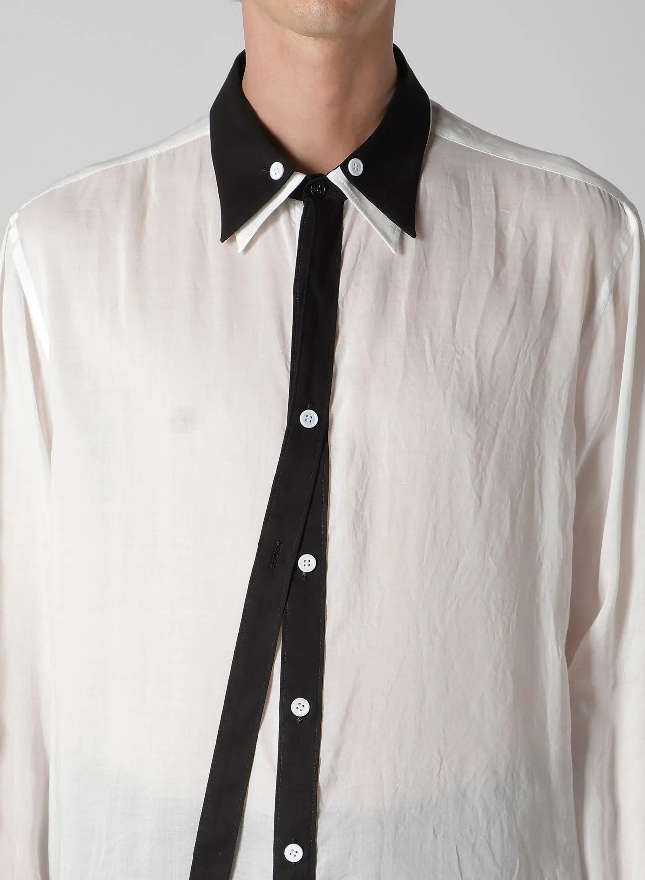 CELLULOSE LAWN DOUBLE COLLAR BLOUSE sold by Yohji Yamamoto product image thumbnail 3