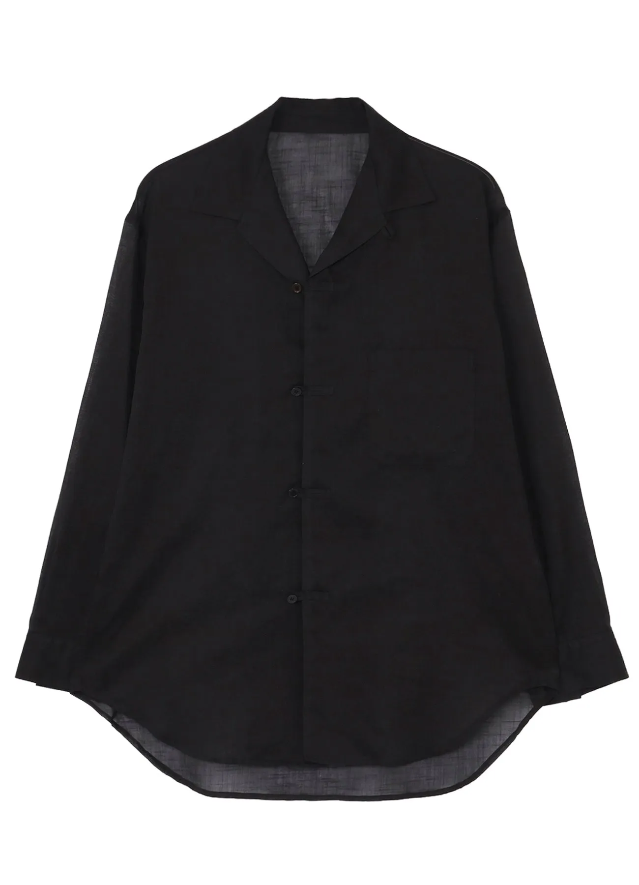 COTTON/LINEN SLAB LAWN OPEN COLLAR BLOUSE sold by Yohji Yamamoto product image thumbnail 2