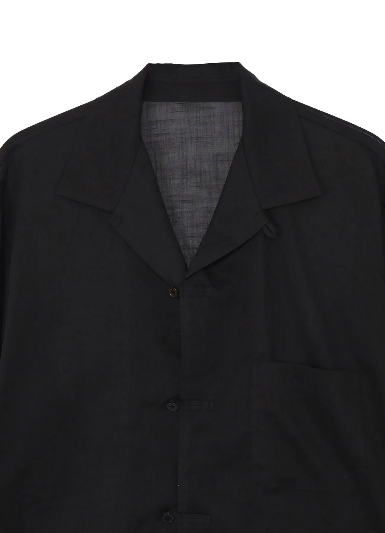 COTTON/LINEN SLAB LAWN OPEN COLLAR BLOUSE sold by Yohji Yamamoto product image thumbnail 5