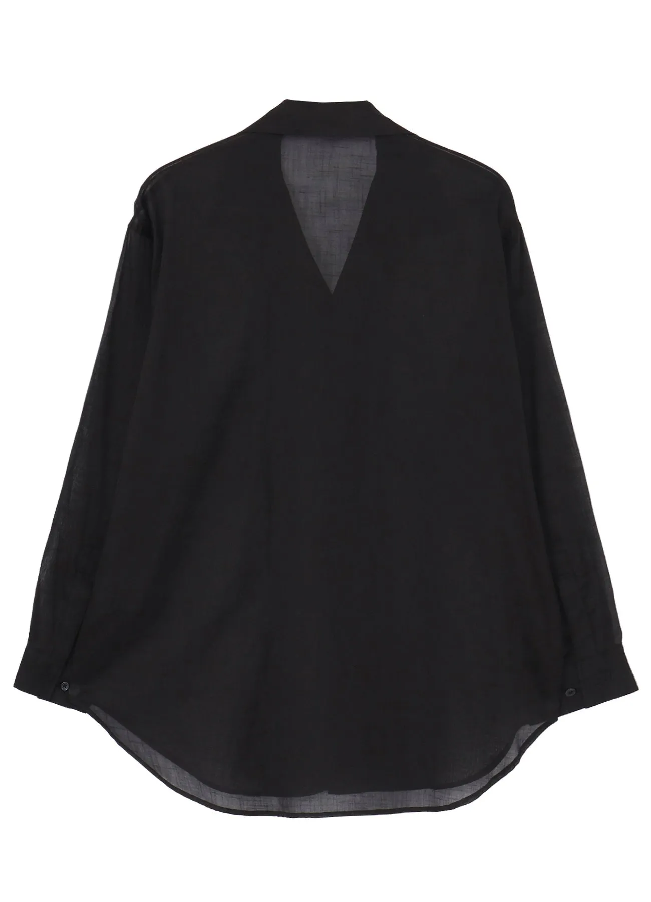 COTTON/LINEN SLAB LAWN OPEN COLLAR BLOUSE sold by Yohji Yamamoto product image thumbnail 4