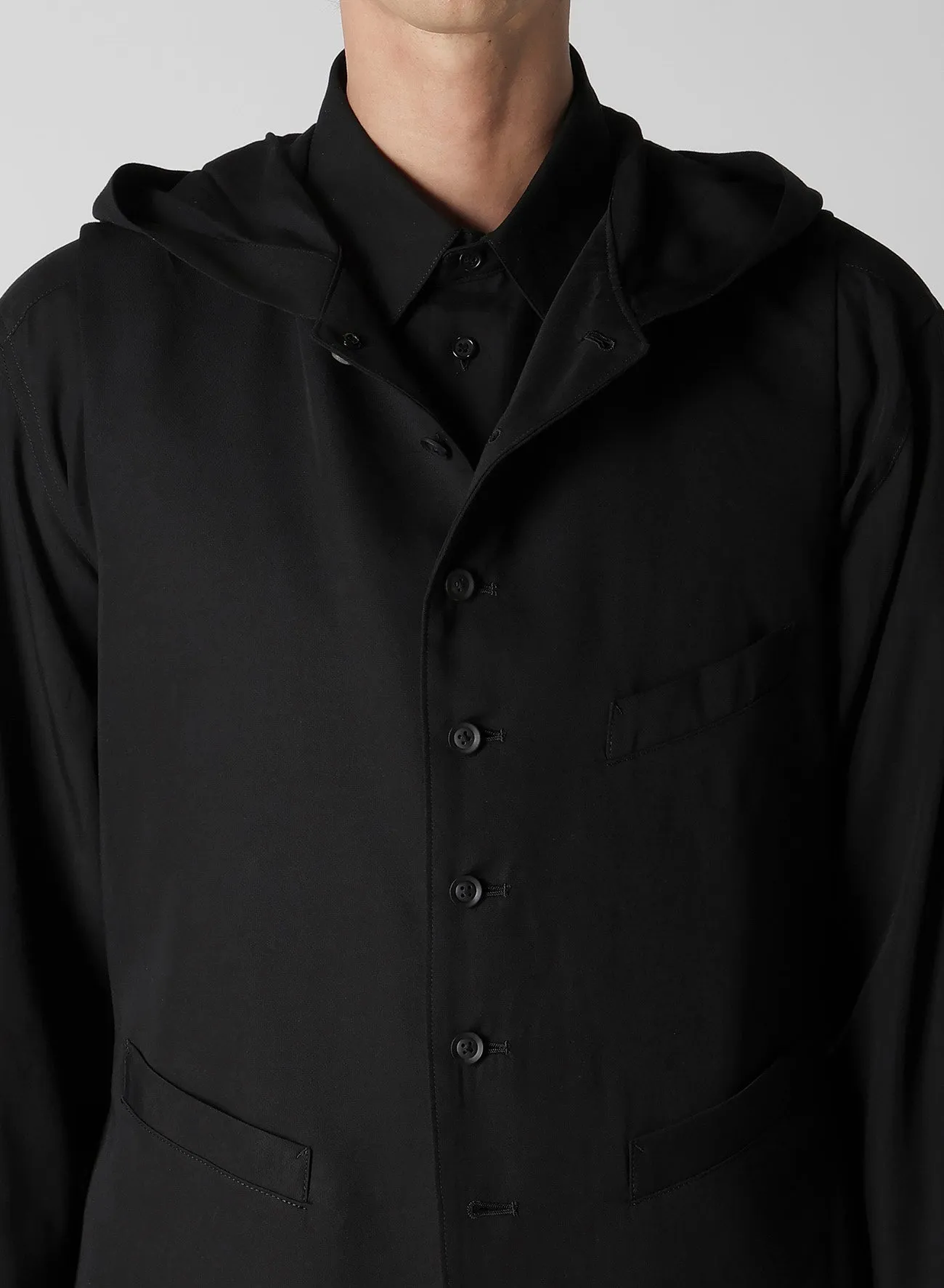 RE CELLULOSE GABARDINE HOODED VEST sold by Yohji Yamamoto product image thumbnail 4