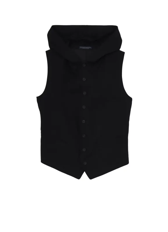 RE CELLULOSE GABARDINE HOODED VEST made by Yohji Yamamoto