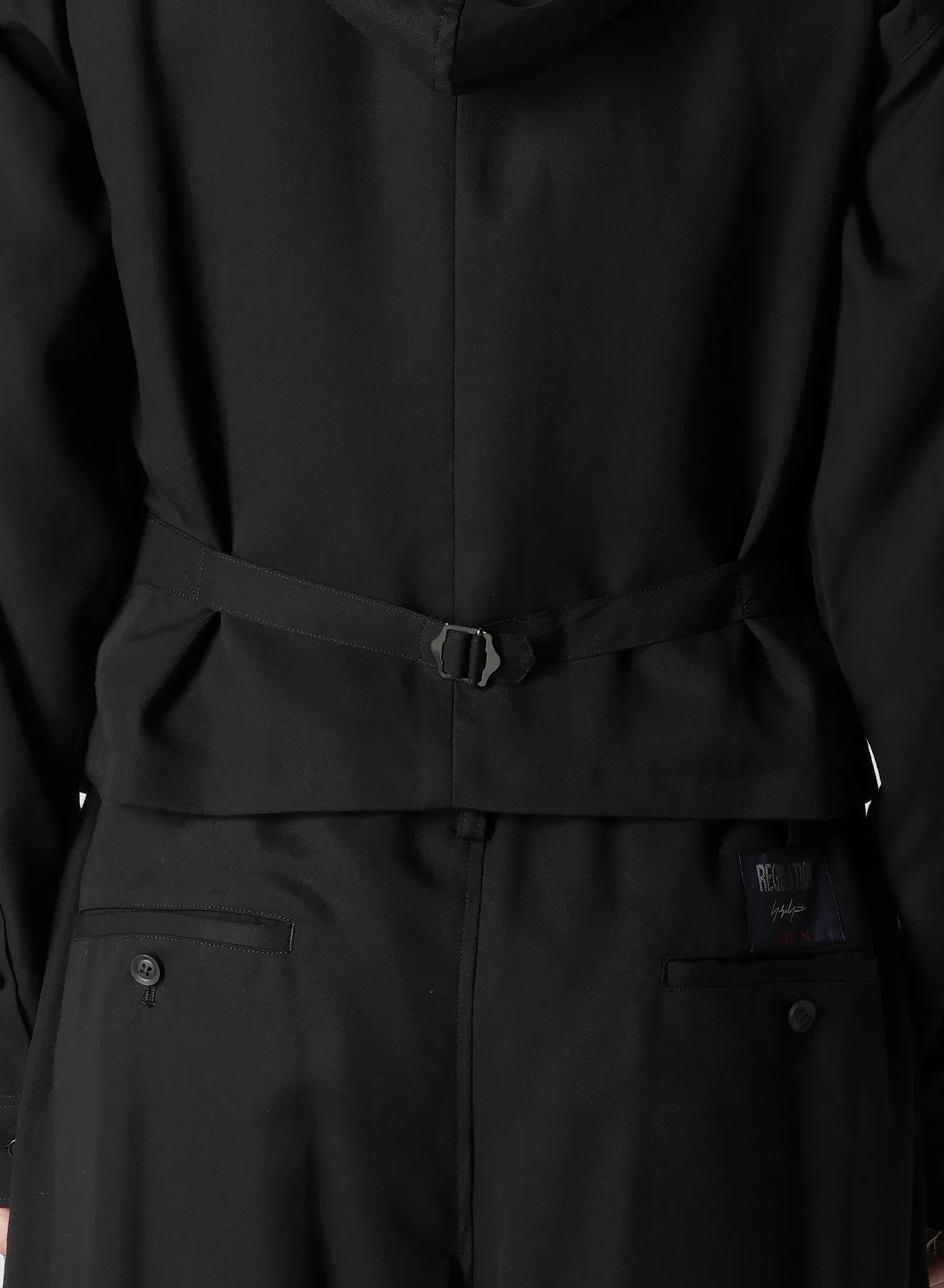 RE CELLULOSE GABARDINE HOODED VEST sold by Yohji Yamamoto product image thumbnail 5
