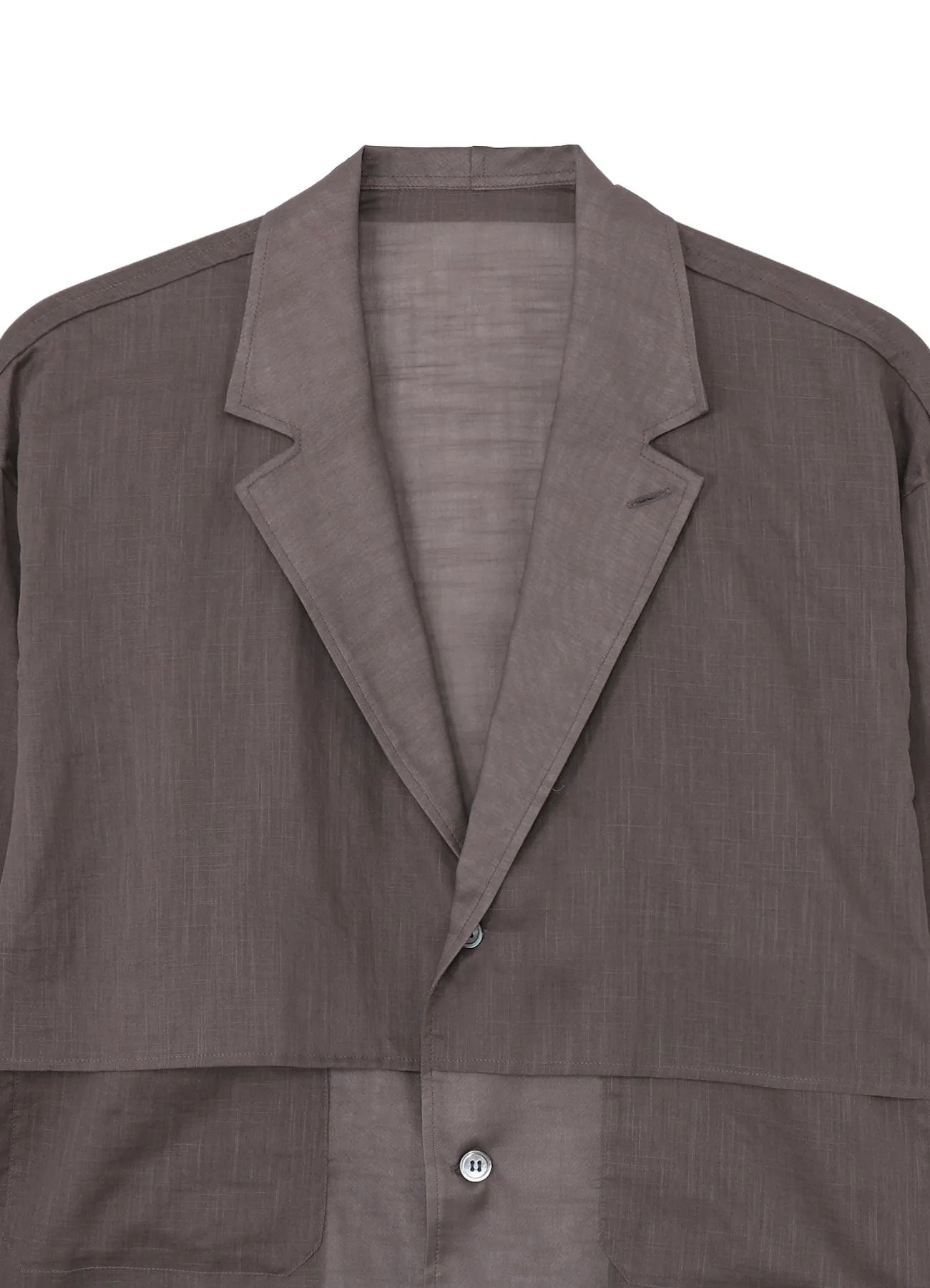 COTTON/LINEN SLAB LAWN SHIRT JACKET sold by Yohji Yamamoto product image thumbnail 5