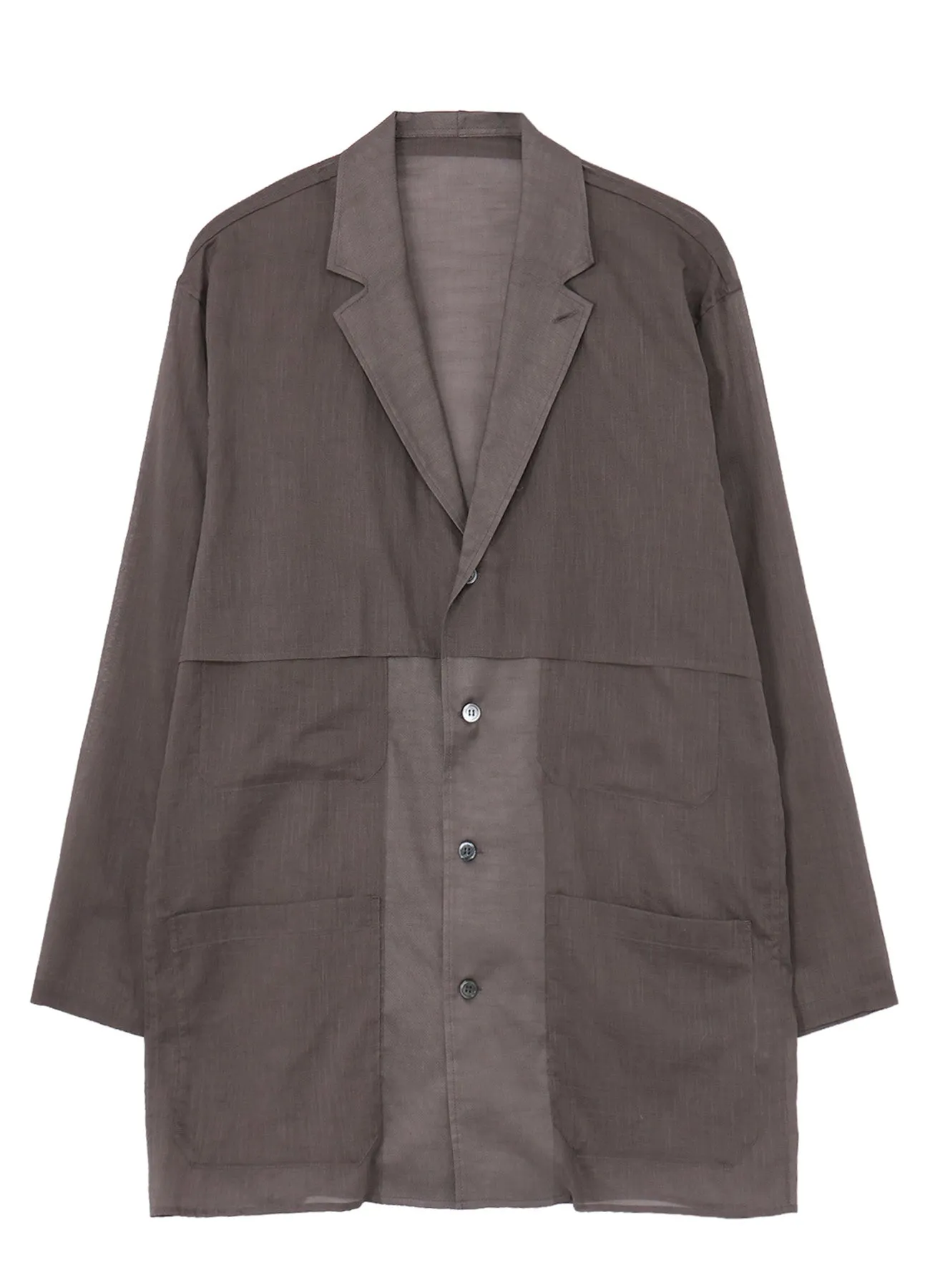 COTTON/LINEN SLAB LAWN SHIRT JACKET sold by Yohji Yamamoto