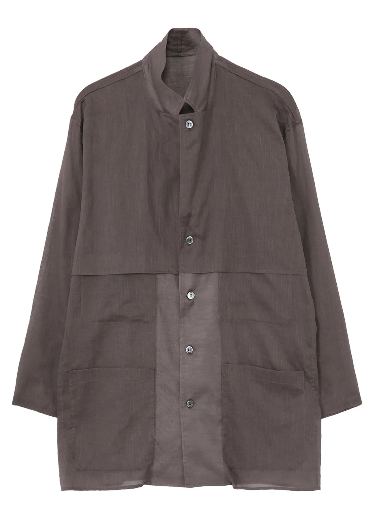 COTTON/LINEN SLAB LAWN SHIRT JACKET sold by Yohji Yamamoto product image thumbnail 3
