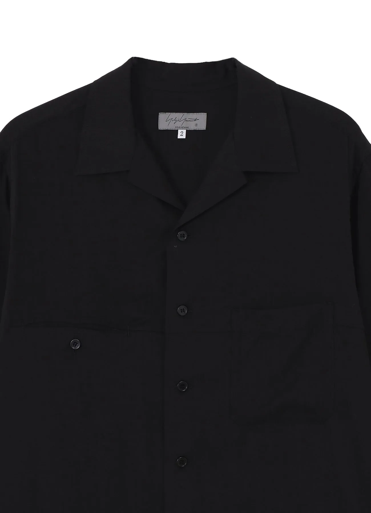 CELLLOSE LAWN PANEL OPEN COLLAR BLOUSE sold by Yohji Yamamoto product image thumbnail 4