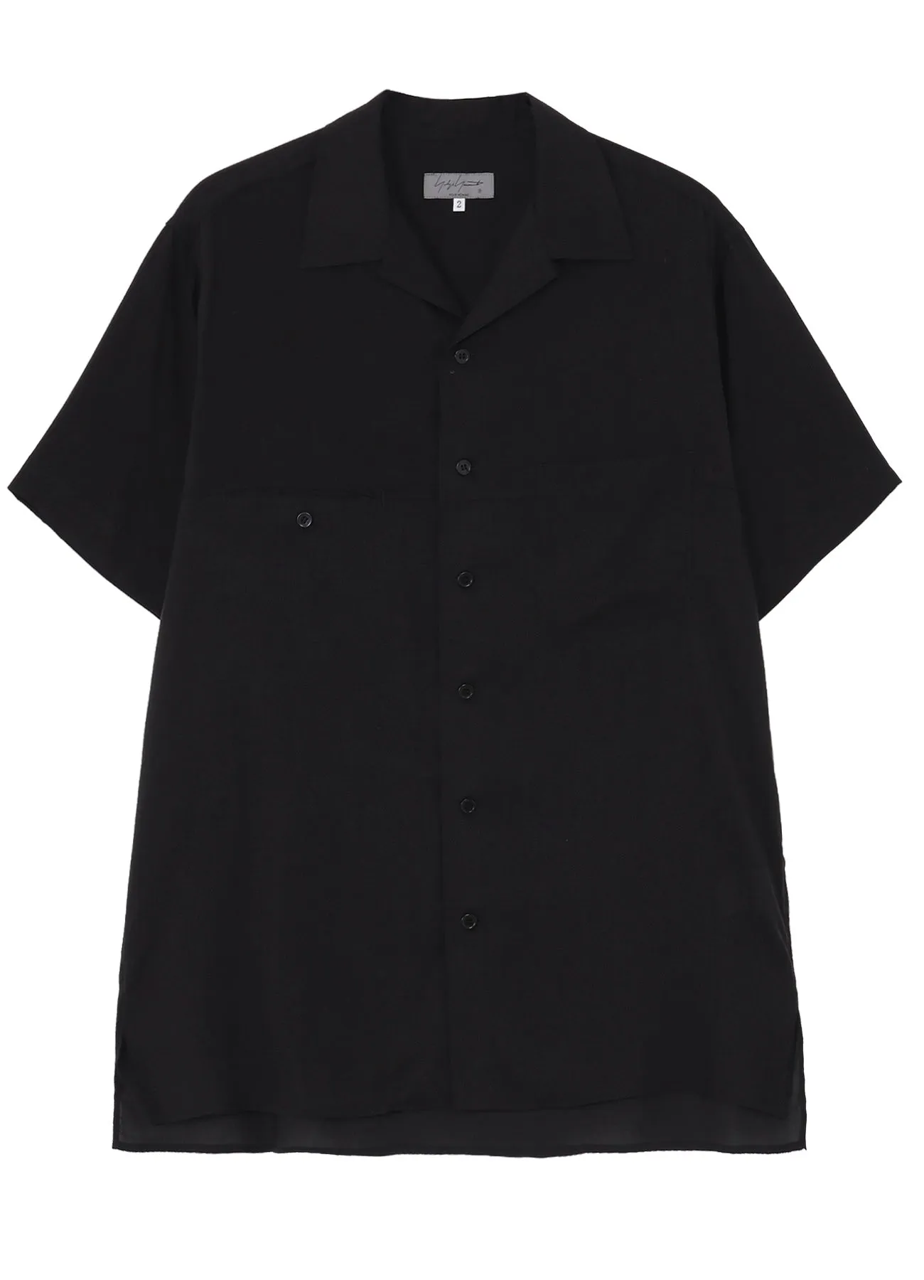 CELLLOSE LAWN PANEL OPEN COLLAR BLOUSE sold by Yohji Yamamoto product image thumbnail 2