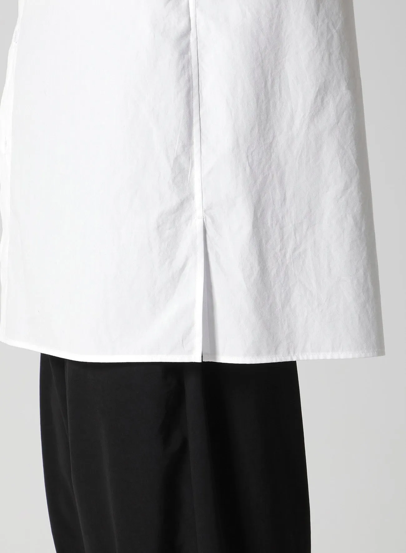 COTTON BROAD BLACK AND WHITE TRIPLE COLLAR BLOUSE sold by Yohji Yamamoto product image thumbnail 5