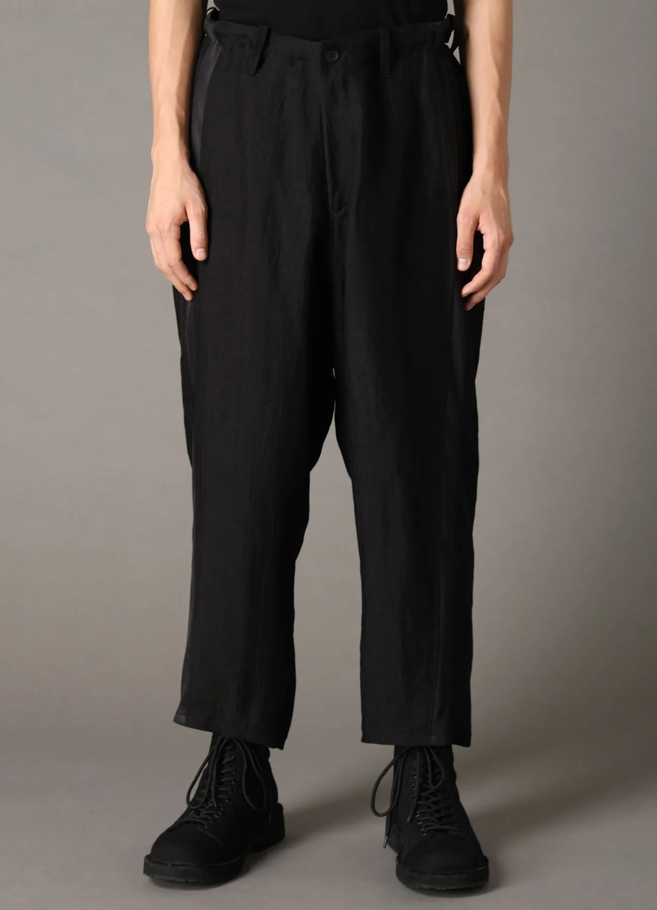 CUPRO/LINEN GABARDINE 4-TAPE LINE PANTS sold by Yohji Yamamoto product image thumbnail 4