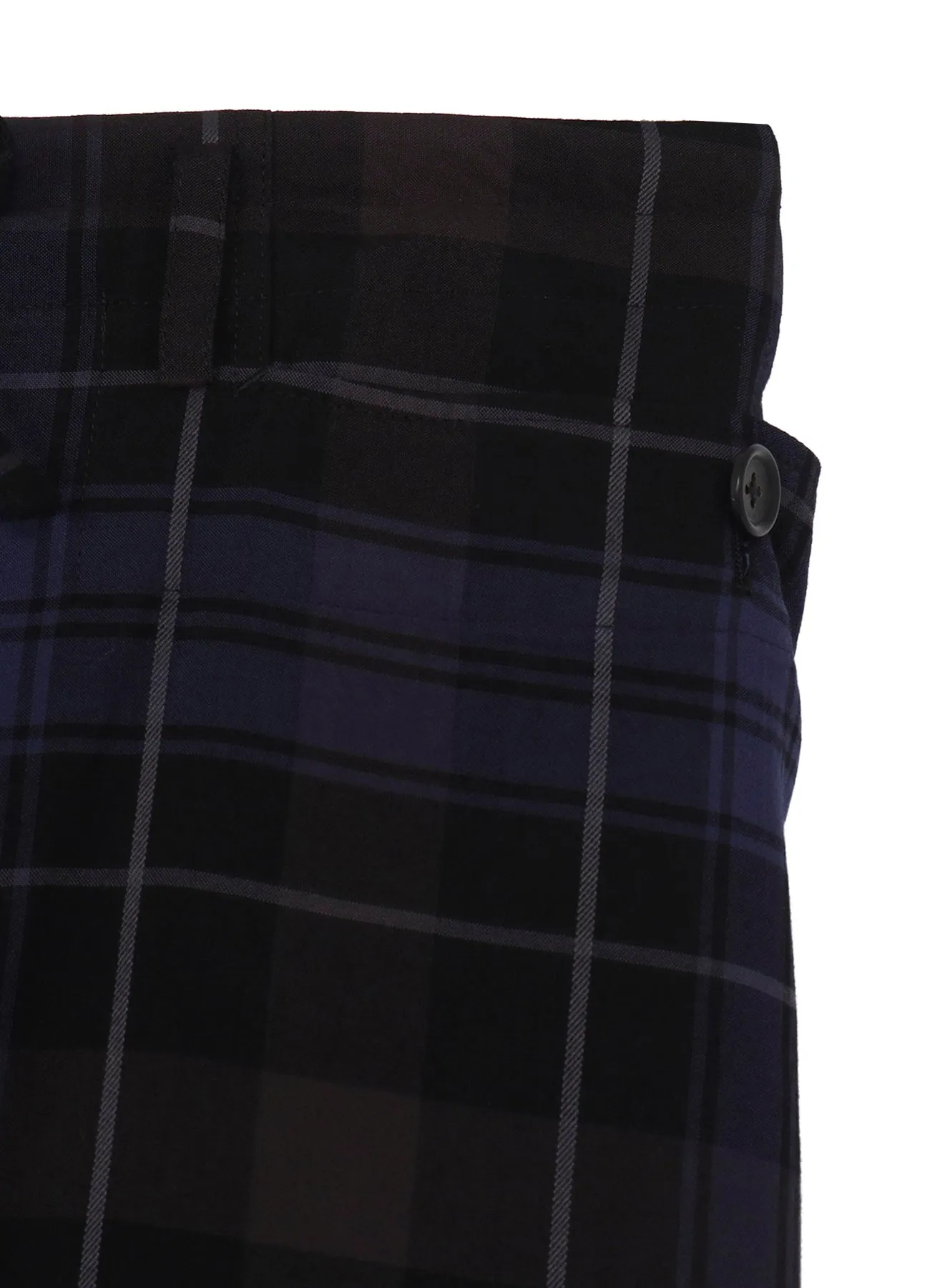 <PIECE UNIQUE>RY PLAID PLEATS PANEL PANTS sold by Yohji Yamamoto product image thumbnail 4