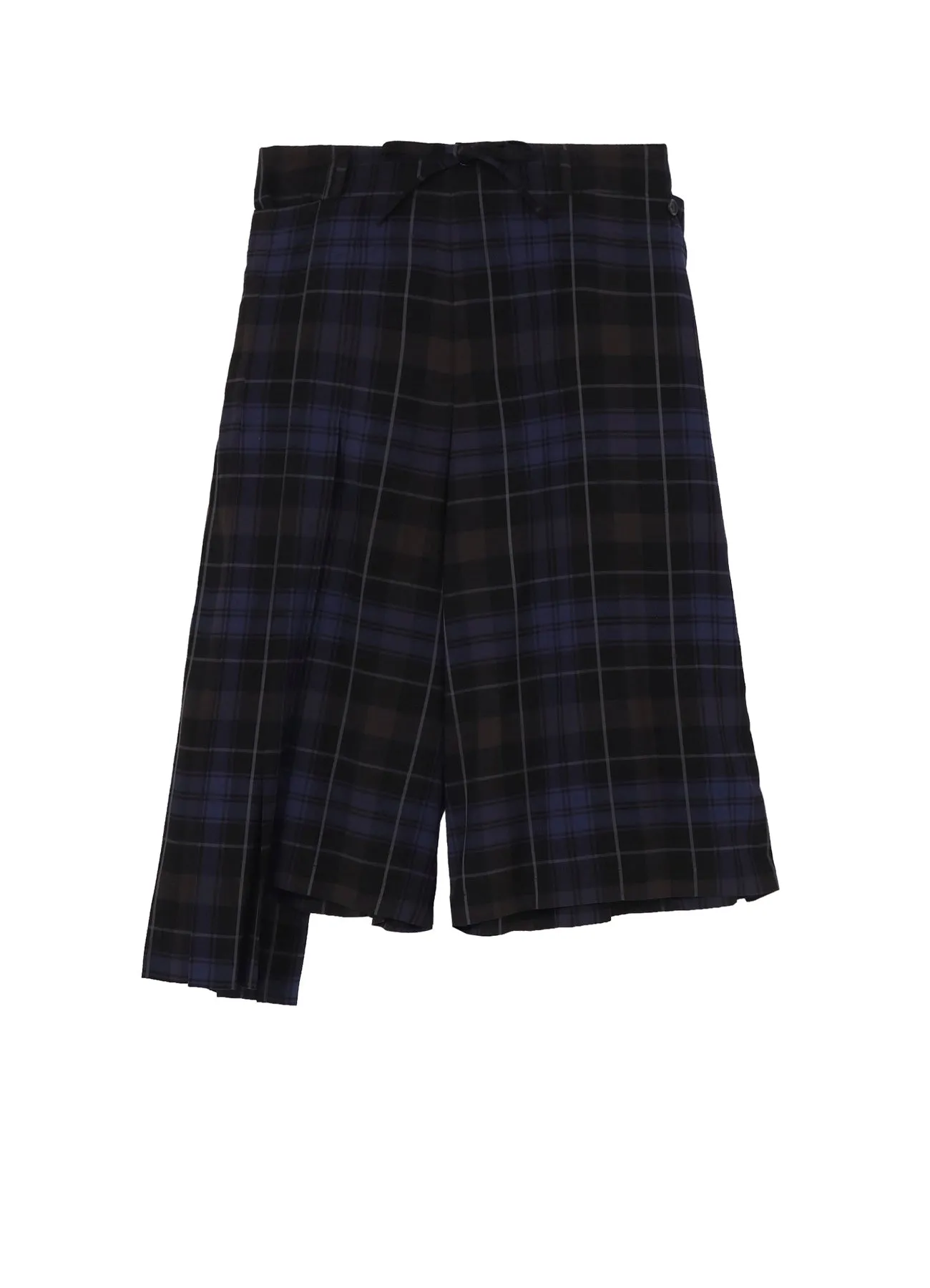 <PIECE UNIQUE>RY PLAID PLEATS PANEL PANTS sold by Yohji Yamamoto
