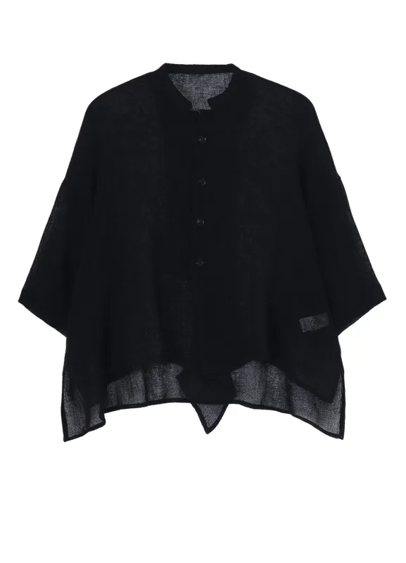 LENO CLOTH HALF SLEEVE BOX SHIRT made by Yohji Yamamoto
