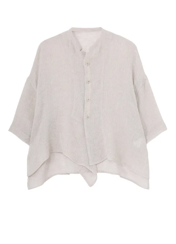 LENO CLOTH HALF SLEEVE BOX SHIRT made by Yohji Yamamoto