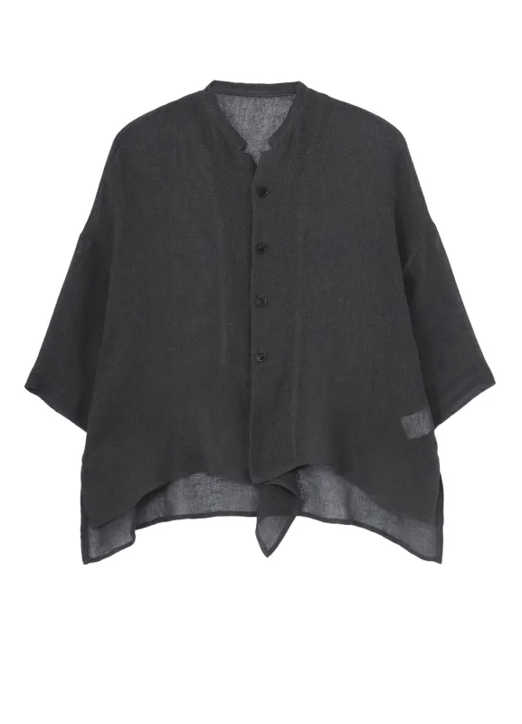 LENO CLOTH HALF SLEEVE BOX SHIRT made by Yohji Yamamoto