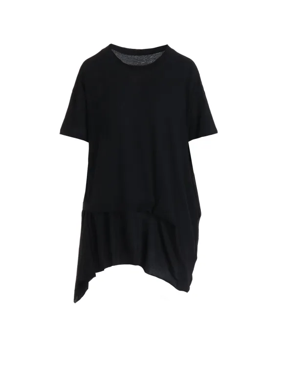HIGH-TWIST COTTON JERSEY GATHERED T made by Yohji Yamamoto