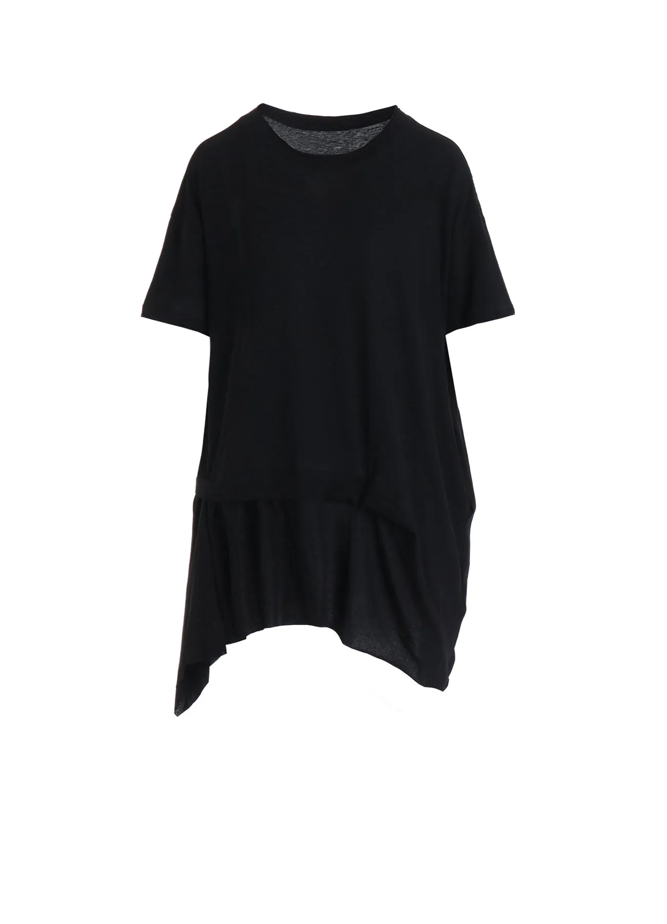 HIGH-TWIST COTTON JERSEY GATHERED T sold by Yohji Yamamoto