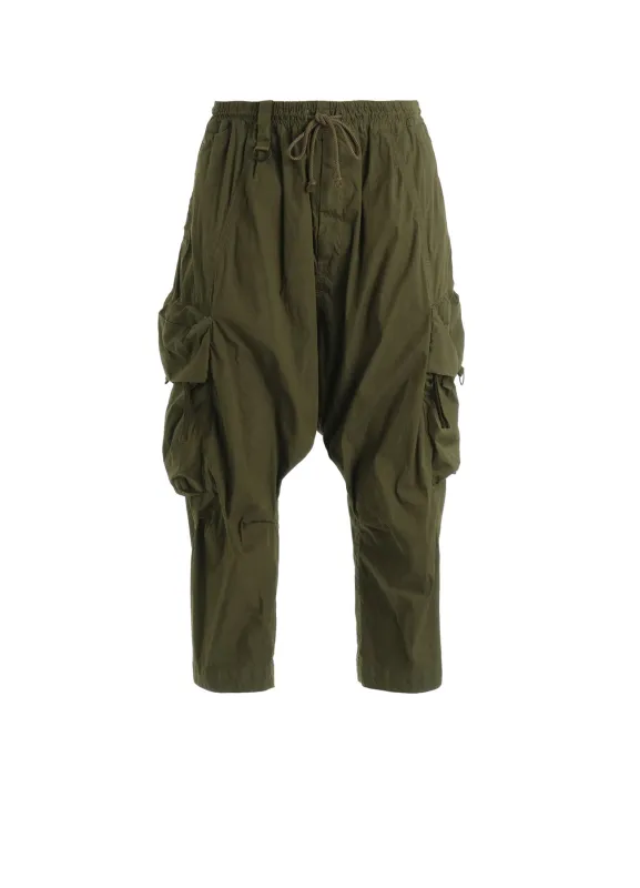 COTTON/NYLON WEATHER CLOTH SAROUEL PANTS WITH GUSSETED POCKETS made by Yohji Yamamoto