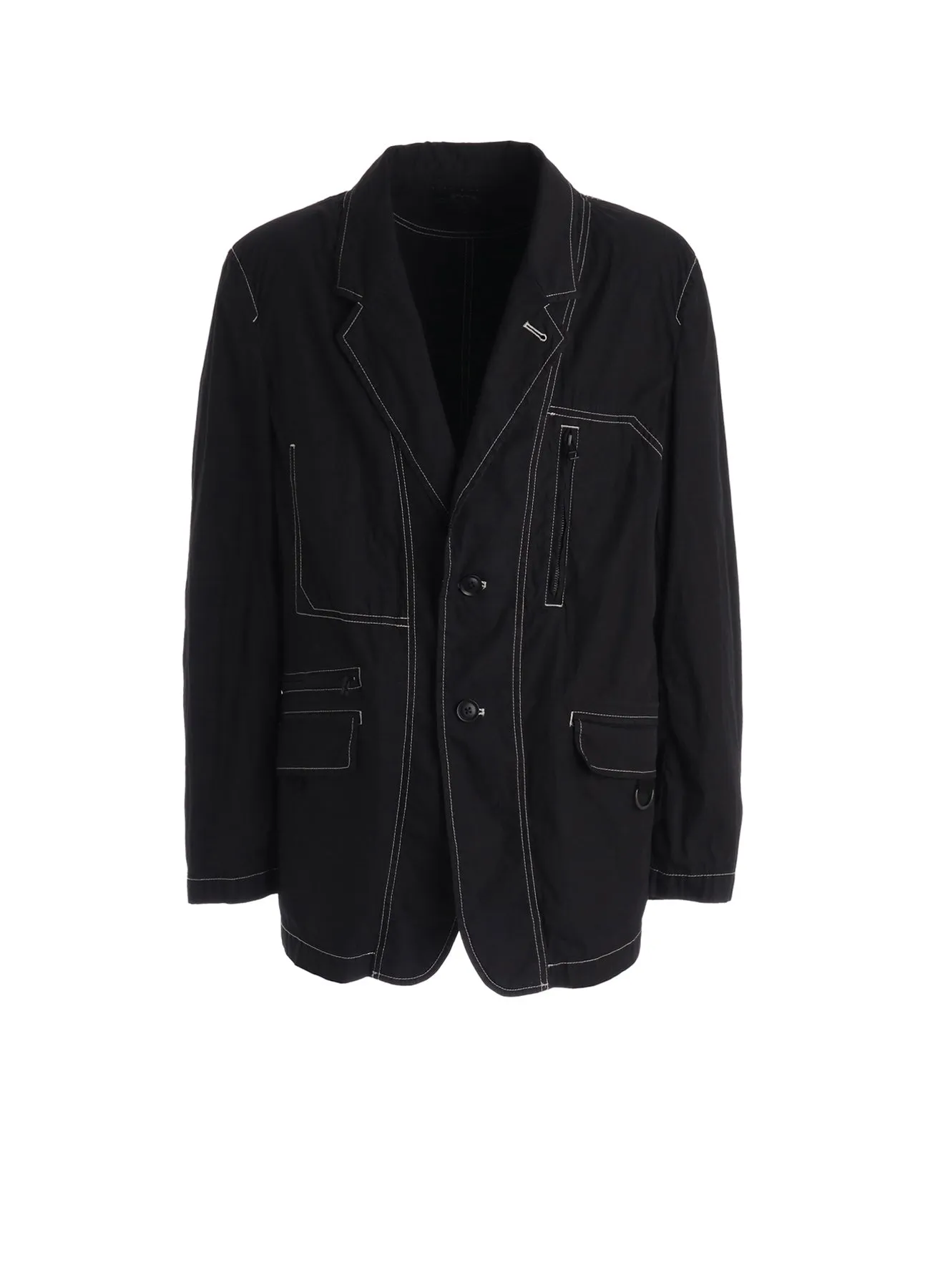 COTTON/NYLON WEATHER CLOTH ZIP-POCKET JACKET sold by Yohji Yamamoto