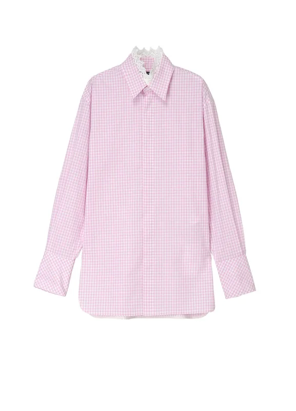 60/ GINGHAM BLOUSE made by Yohji Yamamoto