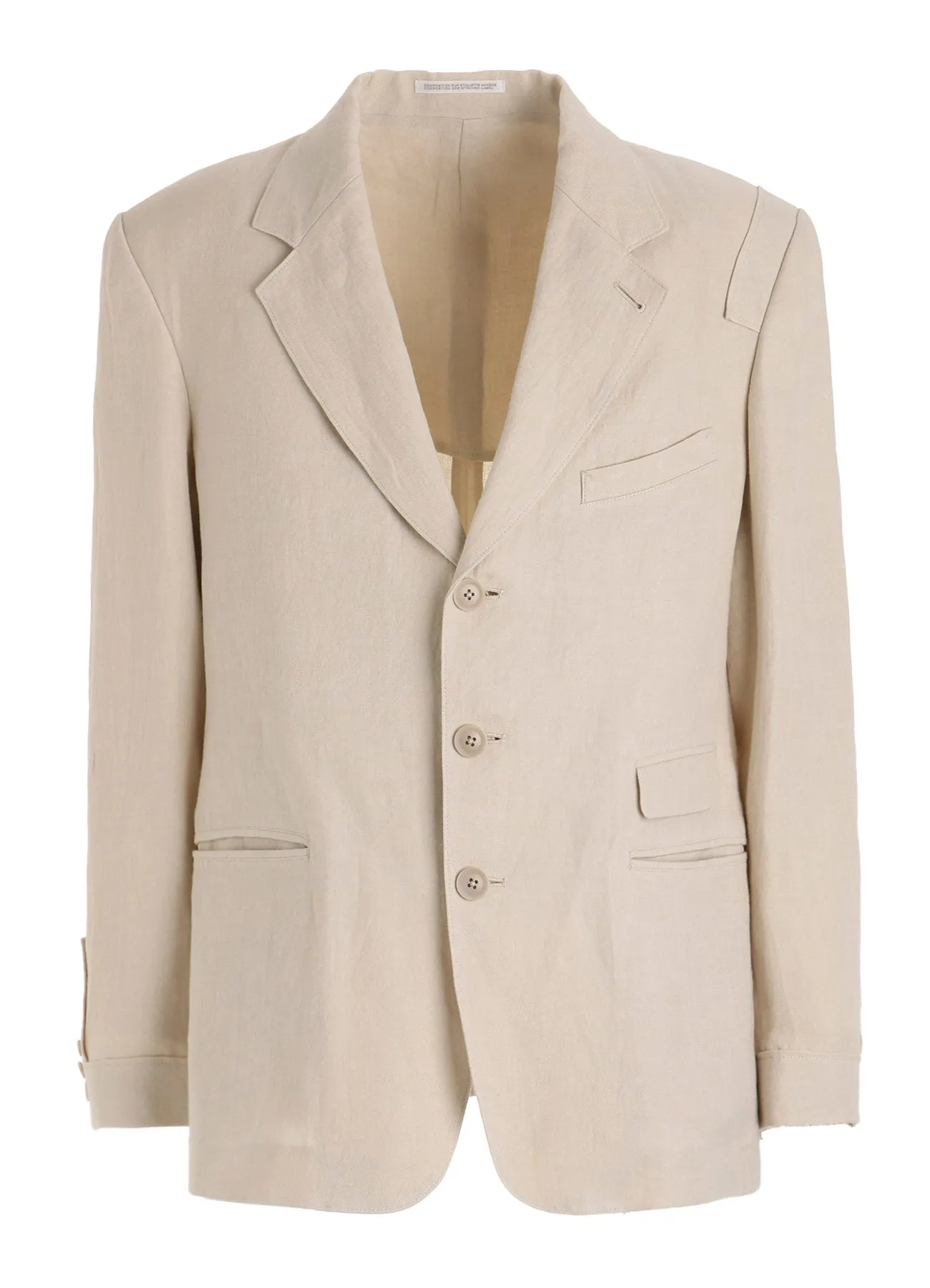 【PIECE UNIQUE】UN-DYED LINEN TWILL PATCH JACKET sold by Yohji Yamamoto product image thumbnail 2