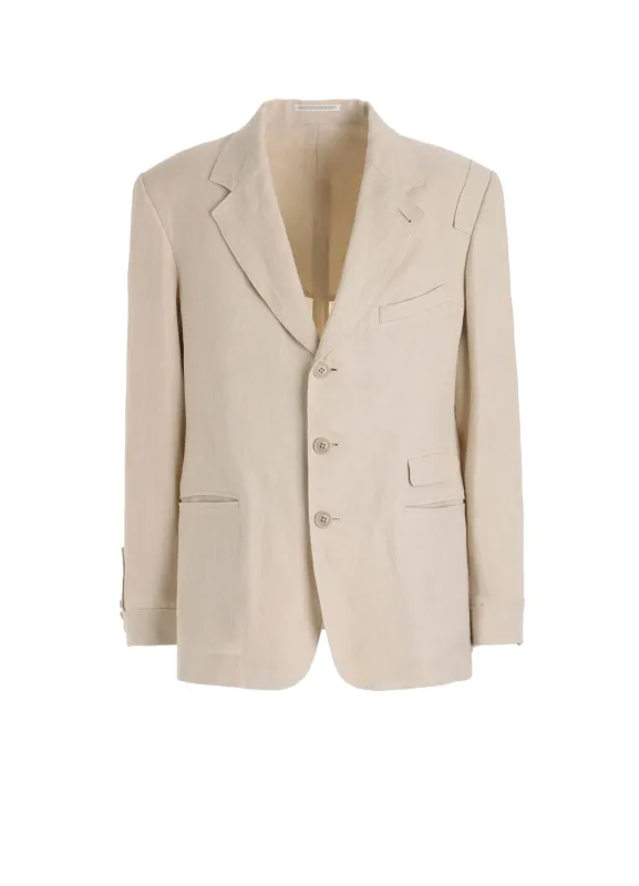 【PIECE UNIQUE】UN-DYED LINEN TWILL PATCH JACKET made by Yohji Yamamoto