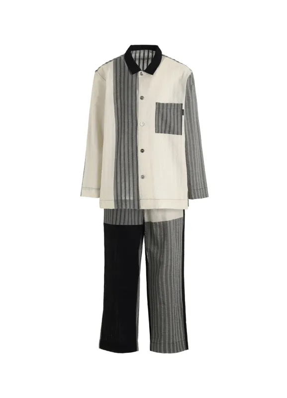 COTTON SEERSUCKER PAJAMAS (M) made by Yohji Yamamoto