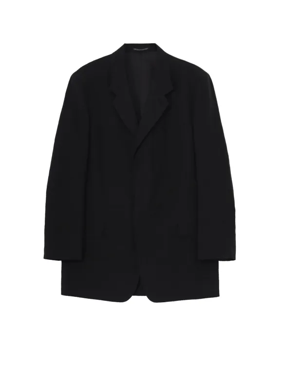 LINEN CLOTH FRONT EDGE 3SNAP BOTTON JACKET made by Yohji Yamamoto