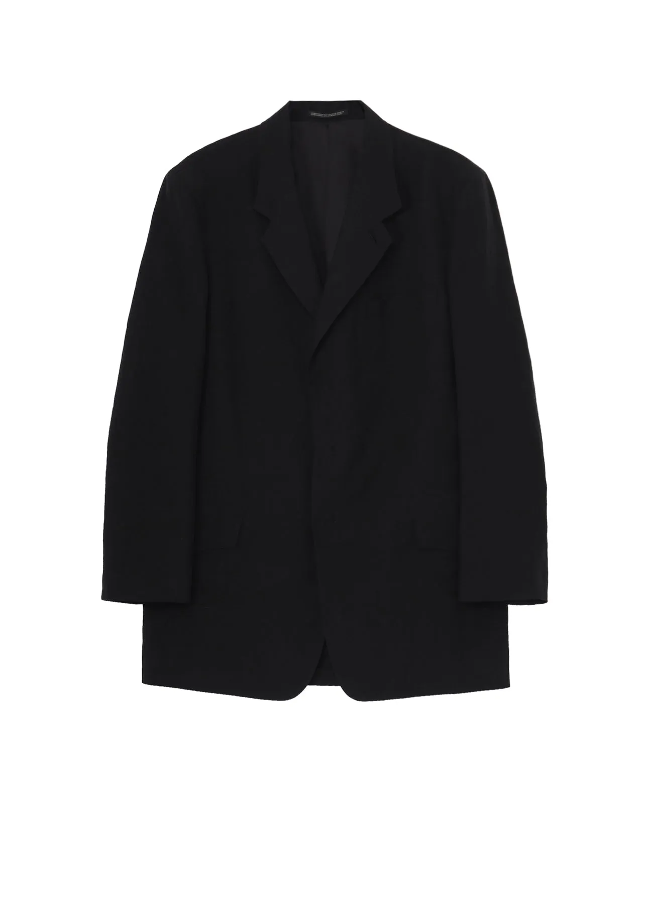 LINEN CLOTH FRONT EDGE 3SNAP BOTTON JACKET sold by Yohji Yamamoto