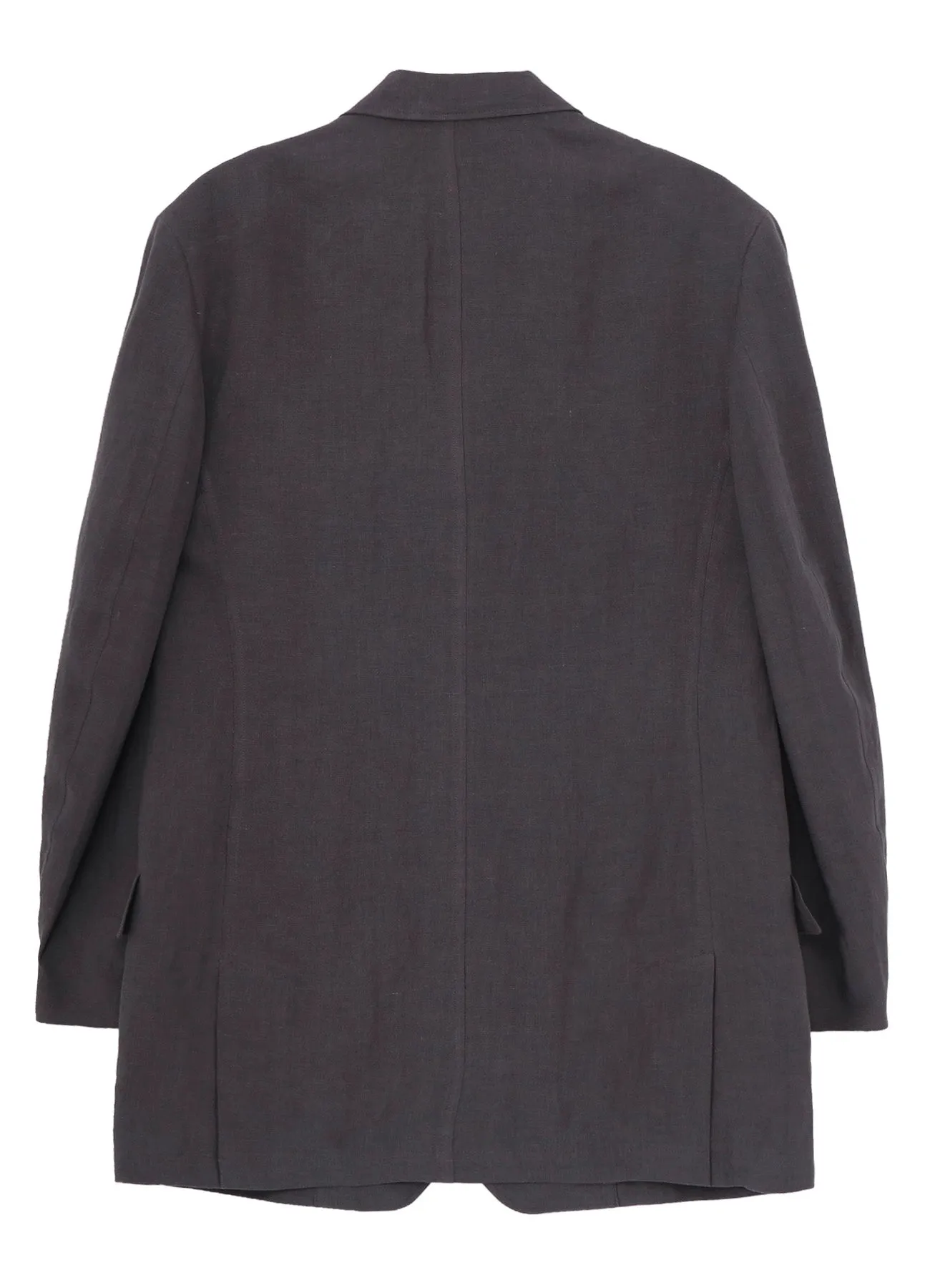LINEN CLOTH FRONT EDGE 3SNAP BOTTON JACKET sold by Yohji Yamamoto product image thumbnail 4