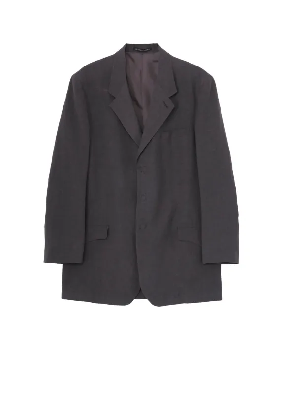 LINEN CLOTH FRONT EDGE 3SNAP BOTTON JACKET made by Yohji Yamamoto