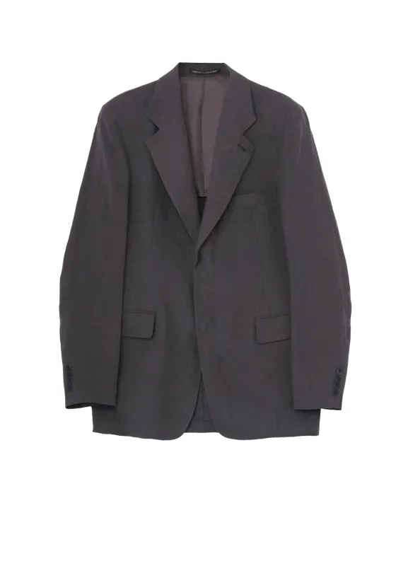 LINEN CLOTH FRONT EDGE 2SNAP BOTTON JACKET made by Yohji Yamamoto