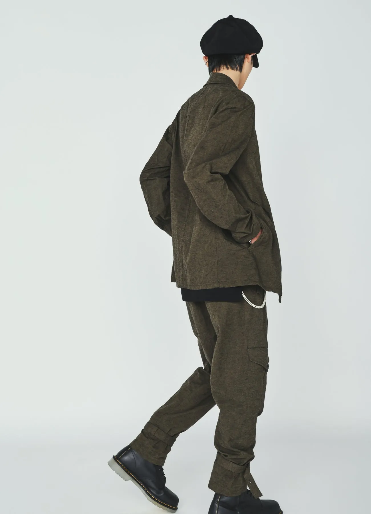 COTTON/LINEN CANVAS SOFRON ASYMMETRIC POCKET BLOUSON sold by Yohji Yamamoto product image thumbnail 3