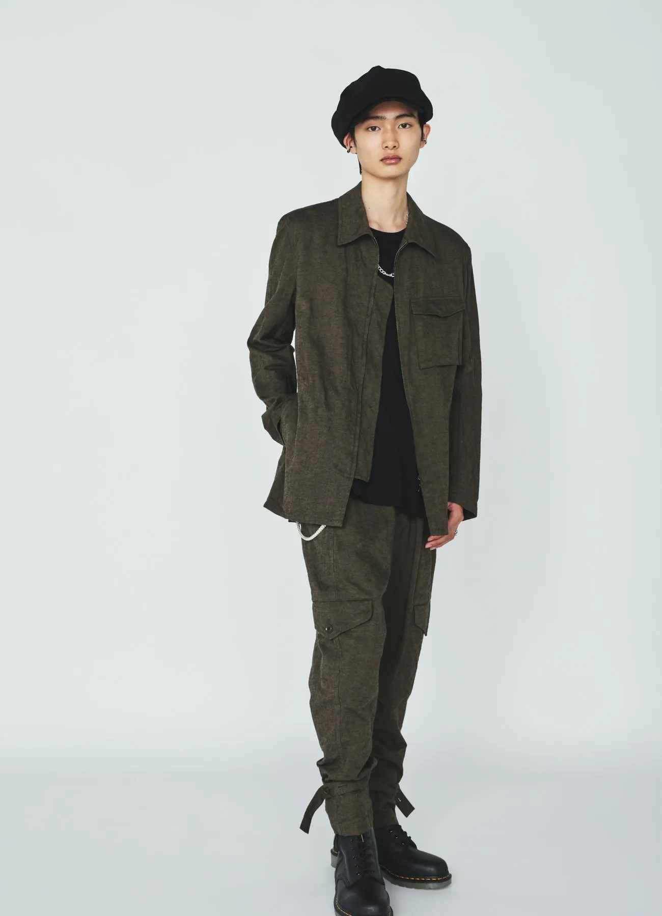 COTTON/LINEN CANVAS SOFRON ASYMMETRIC POCKET BLOUSON sold by Yohji Yamamoto product image thumbnail 2