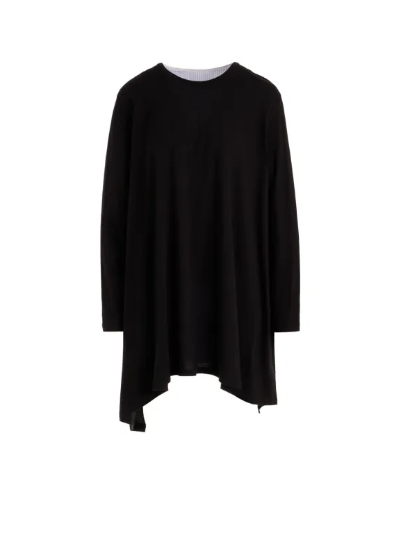 COTTON COMBINATION LONG SLEEVE BLOUSE made by Yohji Yamamoto