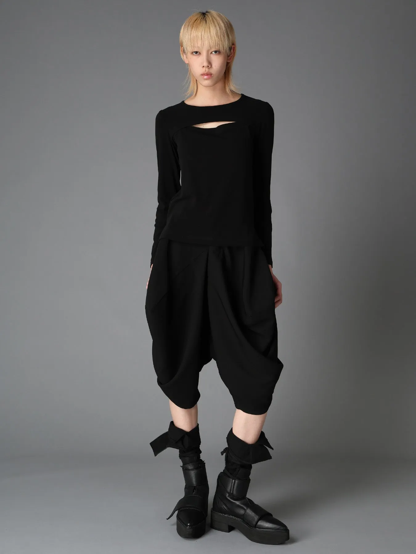 DOUBLE SATIN SQUARE PANTS sold by Yohji Yamamoto product image thumbnail 2
