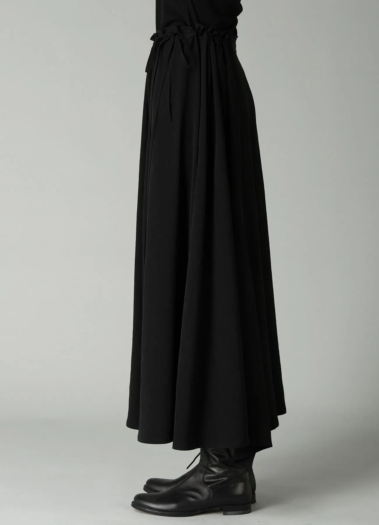 Ta/Pe CREPE DE CHINE L GATHERED FLARE SKIRT sold by Y's by Yohji Yamamoto product image thumbnail 4