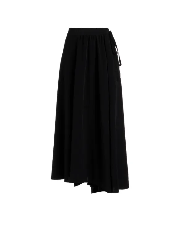 Ta/Pe CREPE DE CHINE L GATHERED FLARE SKIRT made by Y's by Yohji Yamamoto