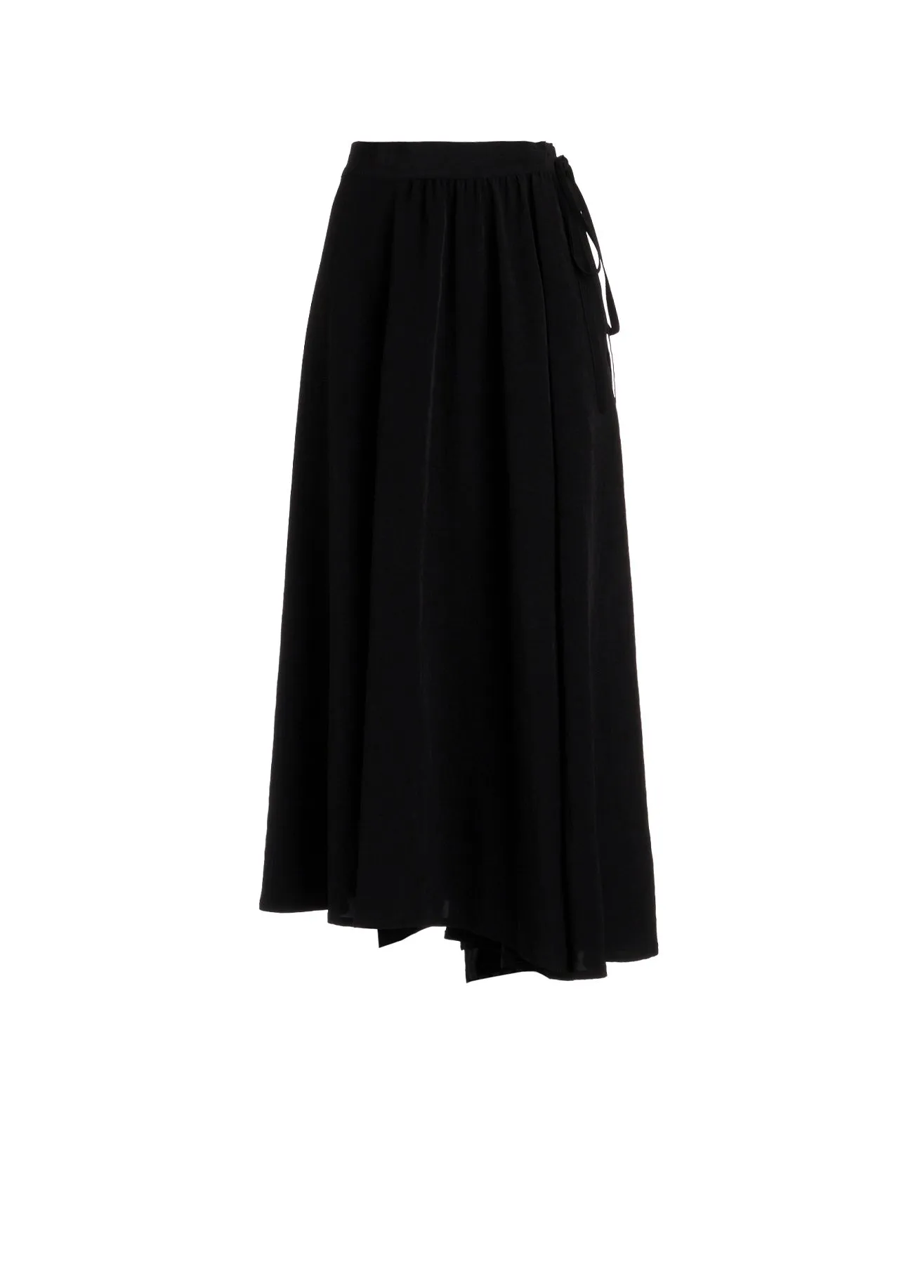 Ta/Pe CREPE DE CHINE L GATHERED FLARE SKIRT sold by Y's by Yohji Yamamoto