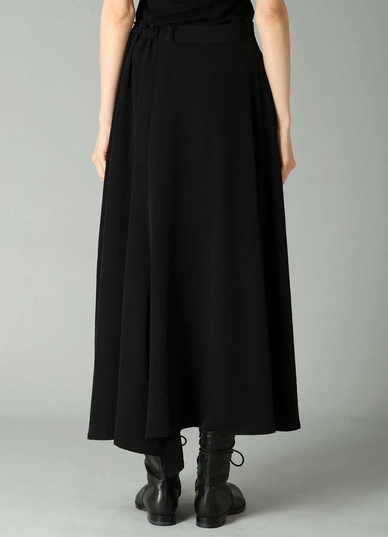 Ta/Pe CREPE DE CHINE L GATHERED FLARE SKIRT sold by Y's by Yohji Yamamoto product image thumbnail 5