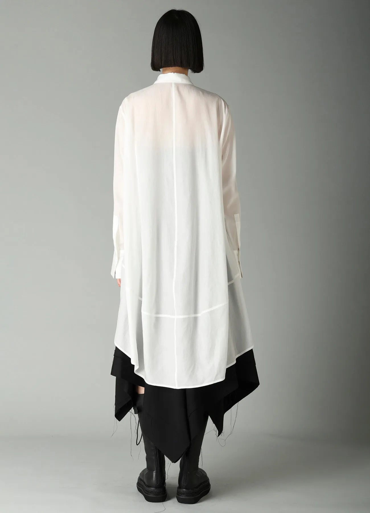CELLULOSE POPLIN BACK FLARE SHIRT sold by Y's by Yohji Yamamoto product image thumbnail 5