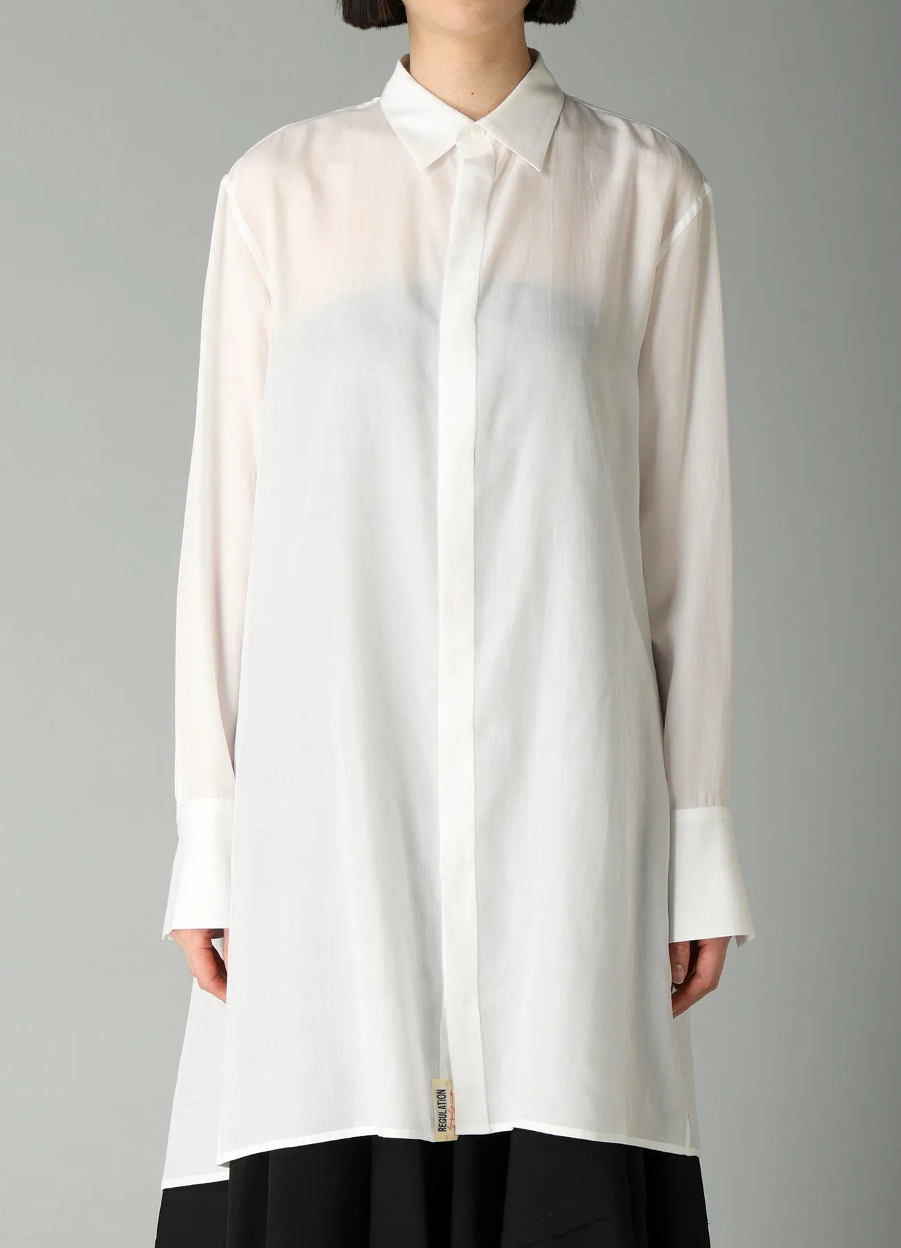 CELLULOSE POPLIN BACK FLARE SHIRT sold by Y's by Yohji Yamamoto product image thumbnail 2