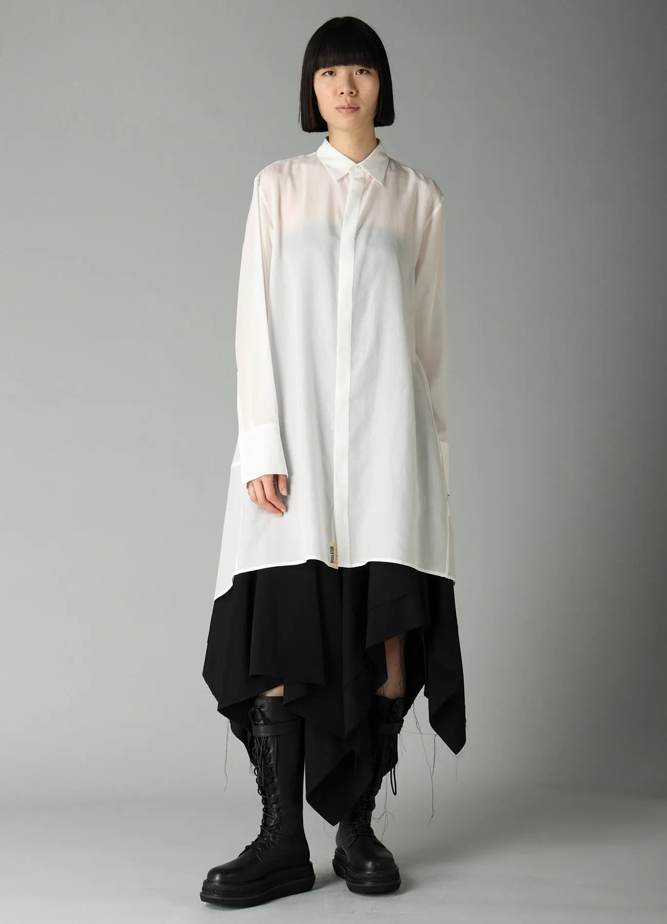 CELLULOSE POPLIN BACK FLARE SHIRT sold by Y's by Yohji Yamamoto product image thumbnail 3