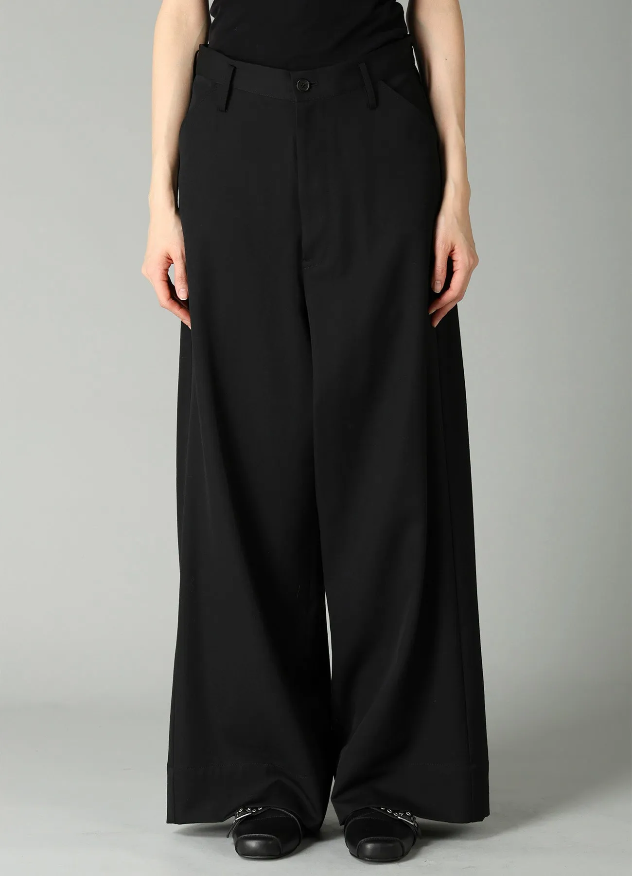 GABARDINE MAXI WIDE PANTS sold by Yohji Yamamoto product image thumbnail 2