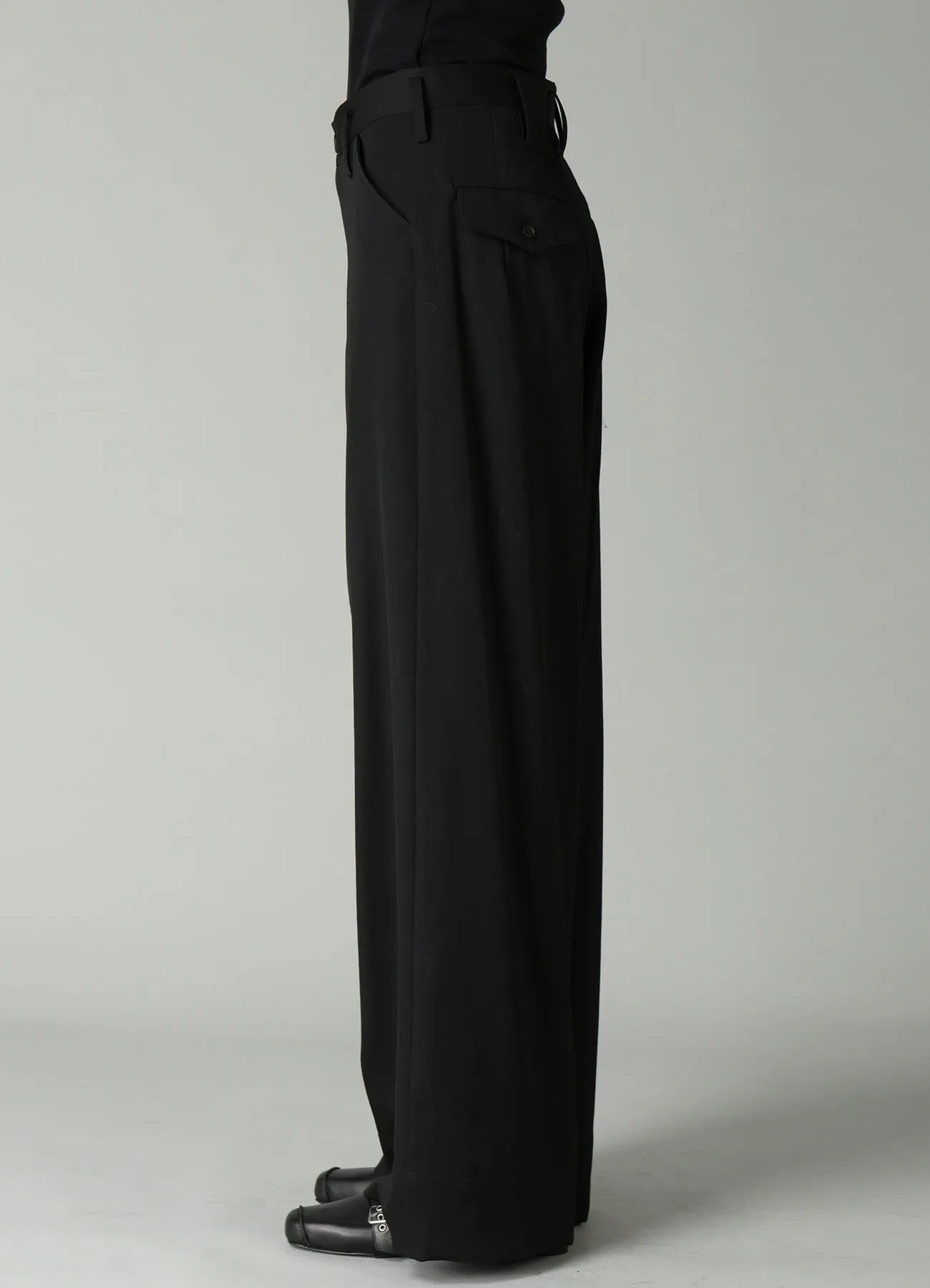 GABARDINE MAXI WIDE PANTS sold by Yohji Yamamoto product image thumbnail 4