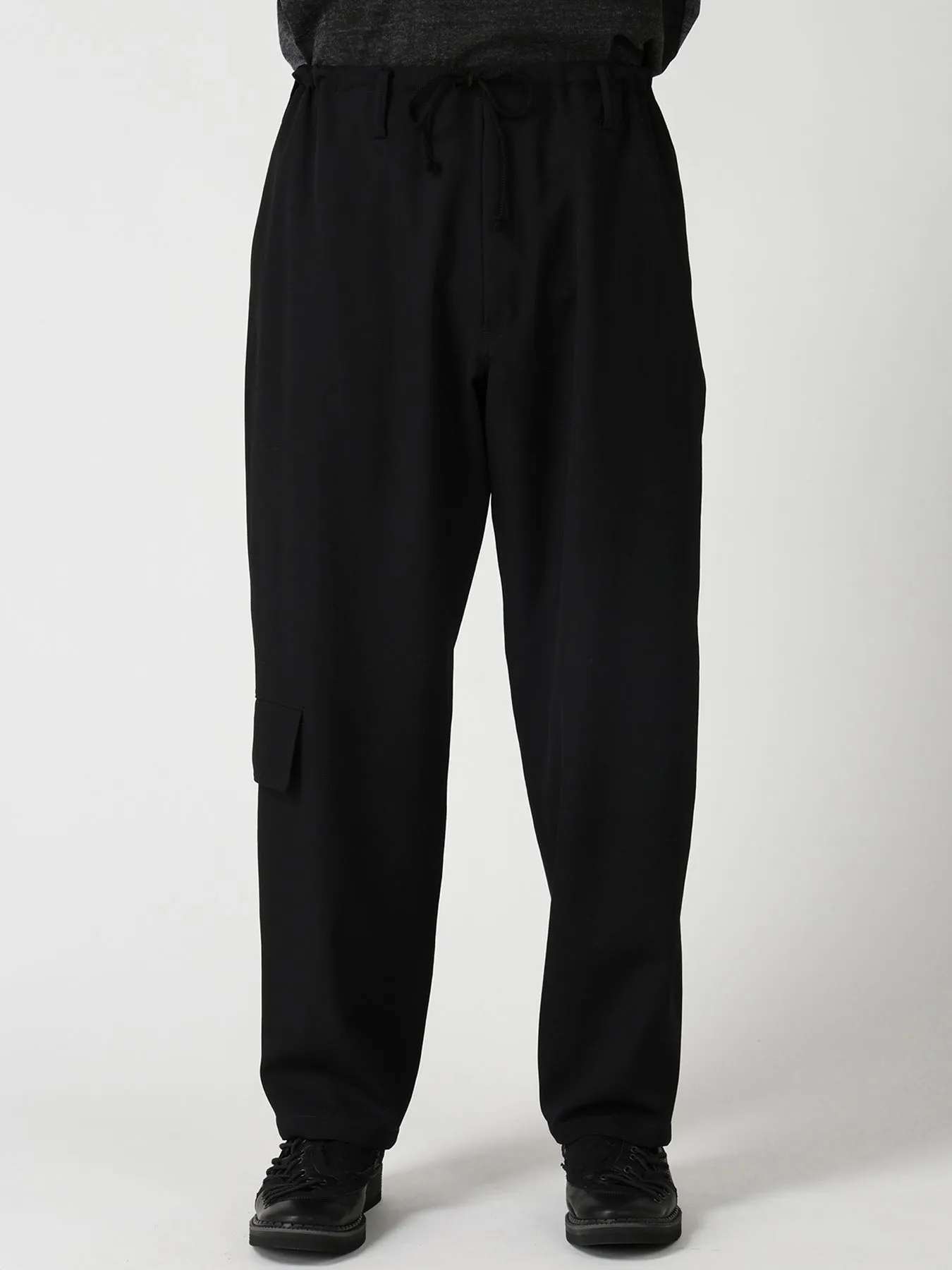 RE GABARDINE SIDE POCKET STRING PANTS sold by Y's by Yohji Yamamoto product image thumbnail 3