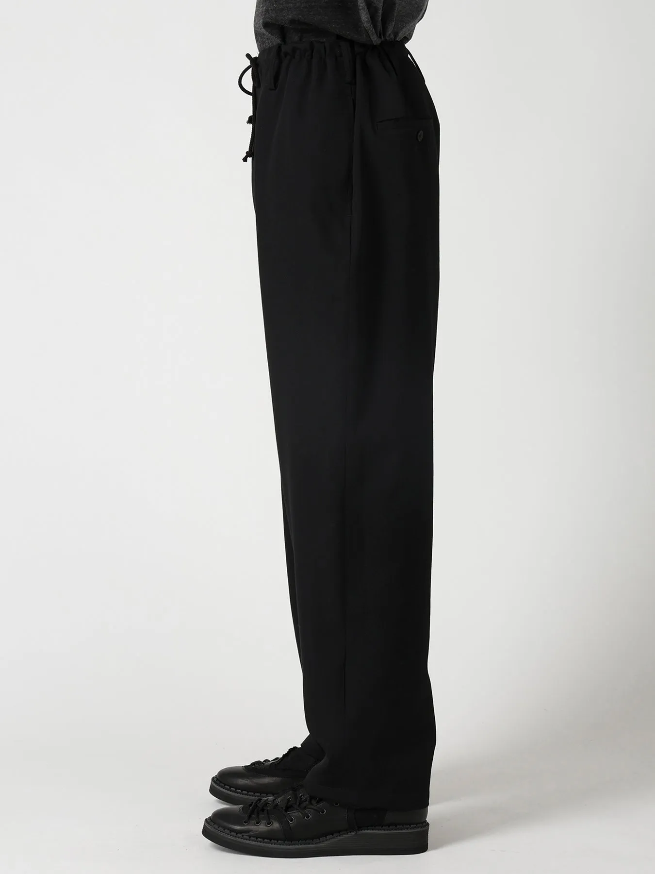 RE GABARDINE SIDE POCKET STRING PANTS sold by Y's by Yohji Yamamoto product image thumbnail 4