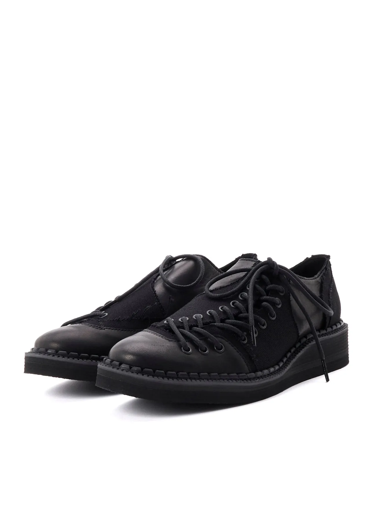 C CANVAS HORSE SIDE LACE-UP SHOES sold by Yohji Yamamoto