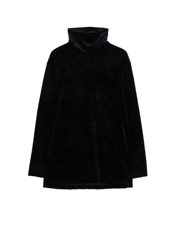CRUSH VELOUR HIGH NECK LONG SLV made by Yohji Yamamoto