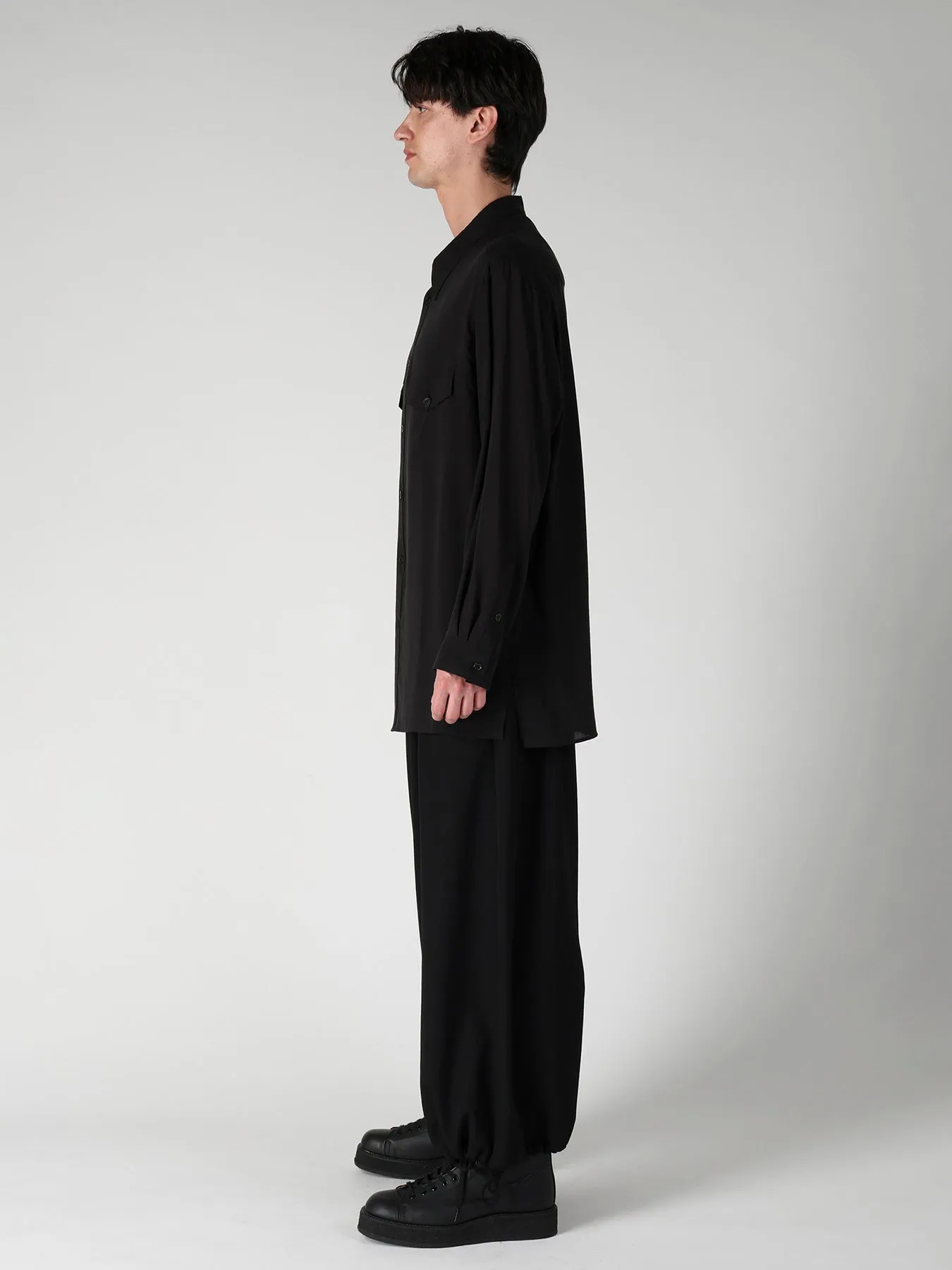 CELLULOSE LAWN CHEST PANEL POCKET BLOUSE sold by Yohji Yamamoto product image thumbnail 4